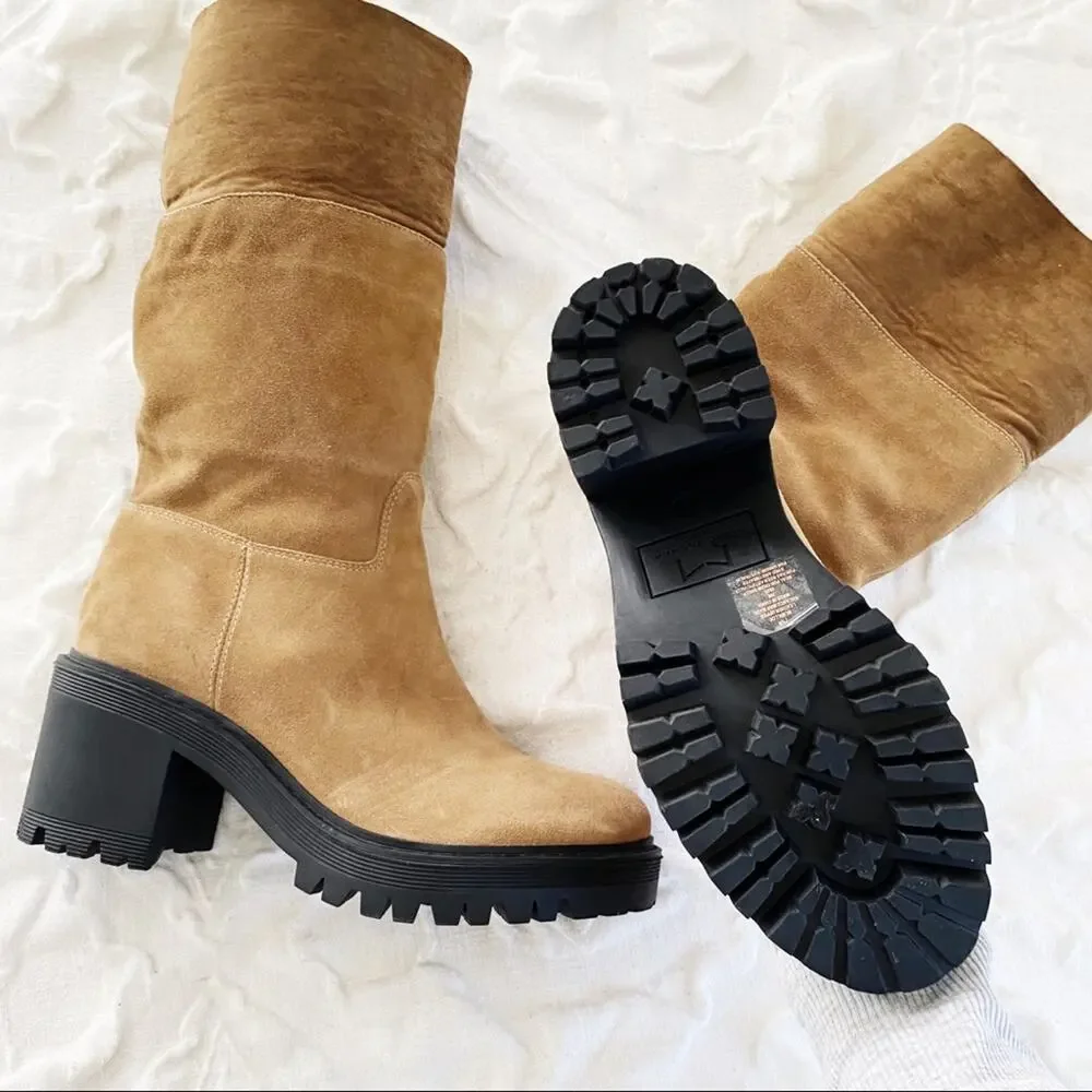 Marc Fisher Willoe Genuine Shearling Boot Size 7.5 New